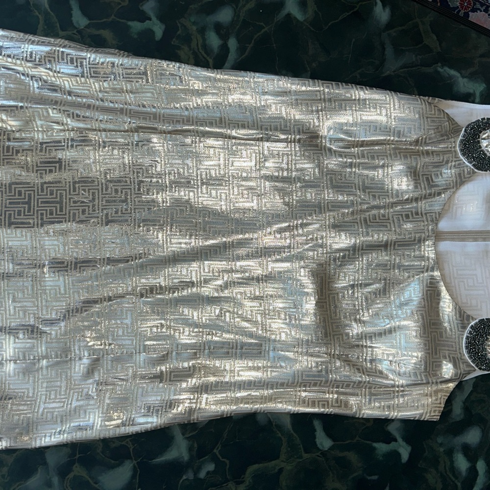 Tory Burch Gold Sheath Dress with Sleeveless Design for Cocktail